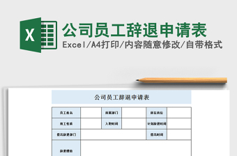 2021年公司員工辭退申請表