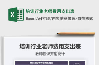 2021年培訓(xùn)行業(yè)老師費(fèi)用支出表