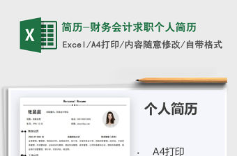 2021年簡歷-財務會計求職個人簡歷