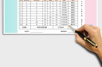 2022年送貨單系統(tǒng)模板
