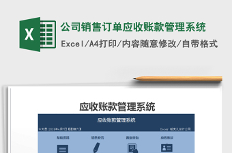 2022年公司銷(xiāo)售訂單應(yīng)收賬款管理系統(tǒng)免費(fèi)下載