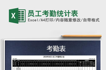 2022年員工考勤統計表免費下載