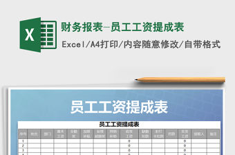 2022年財務報表-員工工資提成表免費下載