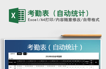 2022年考勤表（自動統(tǒng)計）免費下載
