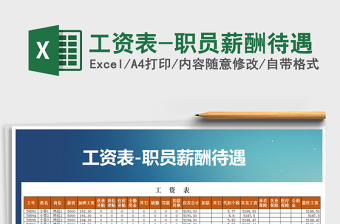 2021年工資表-職員薪酬待遇