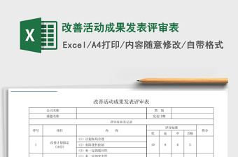 2021年改善活動(dòng)成果發(fā)表評(píng)審表