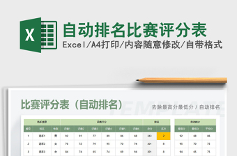2021年自動排名比賽評分表