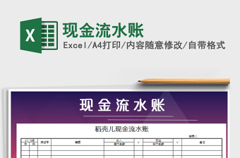 2021年現(xiàn)金流水賬免費(fèi)下載