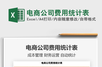 2021年電商公司費(fèi)用統(tǒng)計(jì)表
