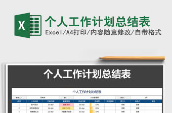 2021年個人工作計劃總結表