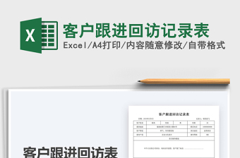 2021年客戶(hù)跟進(jìn)回訪(fǎng)記錄表