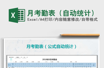 2021年月考勤表（自動(dòng)統(tǒng)計(jì)）免費(fèi)下載
