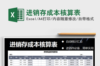 2021年進(jìn)銷存成本核算表