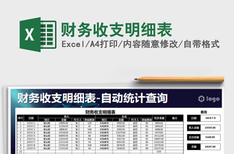 2022年財務(wù)收支明細表