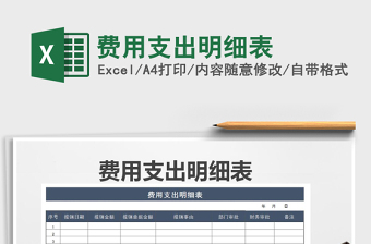 2022年費用支出明細(xì)表免費下載