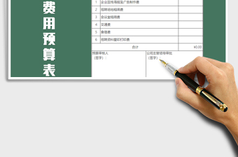 2021年行政招聘費(fèi)用預(yù)算表