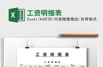 2021年工資明細(xì)表免費下載