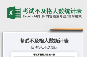 2021年考試不及格人數(shù)統(tǒng)計表