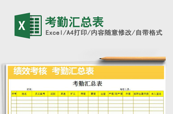 2022年考勤匯總表