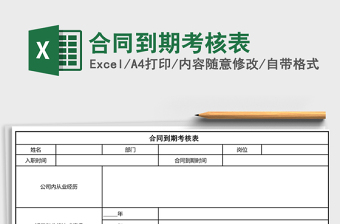 2021年合同到期考核表免費(fèi)下載