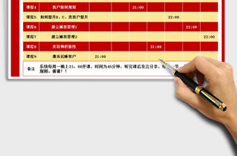 2022年管理培訓(xùn)課程表