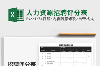 2021年人力資源招聘評(píng)分表