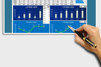2021年年度收入總表-動態圖標分析