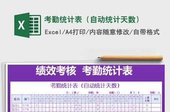 2021年考勤統(tǒng)計(jì)表（自動(dòng)統(tǒng)計(jì)天數(shù)）