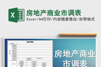2022年房地產(chǎn)商業(yè)市調(diào)表免費(fèi)下載