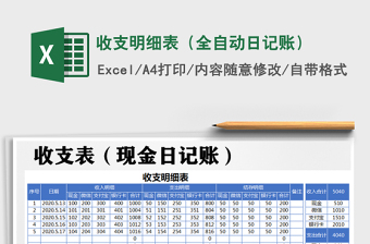 2021年收支明細表（全自動日記賬）