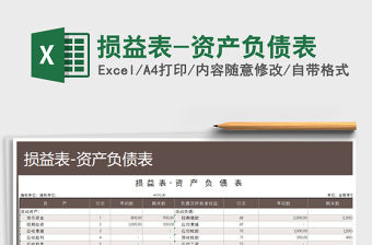 2021年損益表-資產(chǎn)負(fù)債表