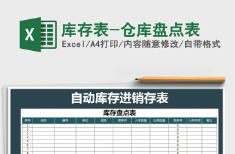 2021年庫存表-倉庫盤點表