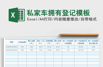 2021年私家車擁有登記模板免費(fèi)下載