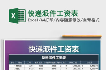 2022年快遞派件工資表