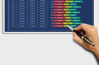 2021年收支統計報表-圖表分析免費下載