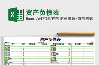 2021年資產(chǎn)負(fù)債表