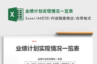 2021年業(yè)績計劃實現(xiàn)情況一覽表免費下載
