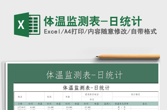 2021年體溫監(jiān)測表-日統(tǒng)計