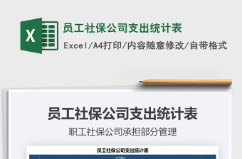 2021年員工社保公司支出統(tǒng)計(jì)表