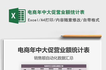 2021年電商年中大促營業(yè)額統(tǒng)計(jì)表