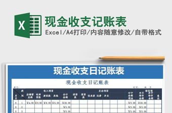2021年現(xiàn)金收支記賬表