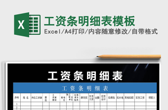 2021年工資條明細表