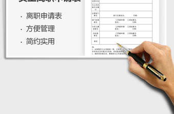 2021年員工離職申請表