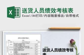 2021年送貨人員績效考核表