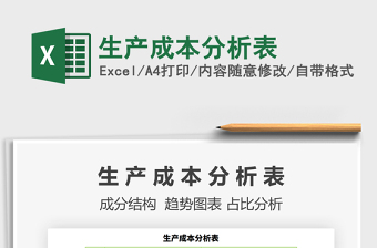2021年生產(chǎn)成本分析表