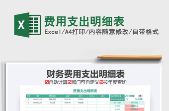 2021年費(fèi)用支出明細(xì)表