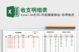 2021年收支明細(xì)表免費(fèi)下載