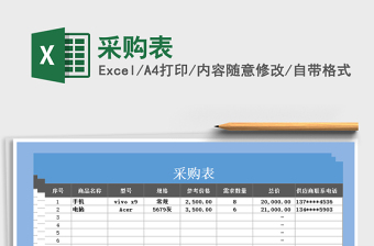 2021年采購(gòu)表免費(fèi)下載