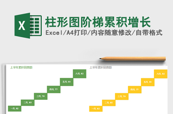 2022年柱形圖階梯累積增長免費下載
