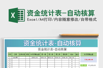 2021年資金統(tǒng)計(jì)表-自動(dòng)核算